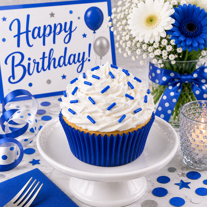 Bicolor Classic Sprinkles (Dark Blue/White)