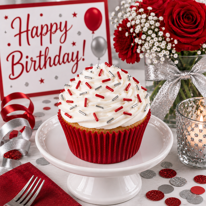 Bicolor Classic Sprinkles 4oz (Red/Silver)