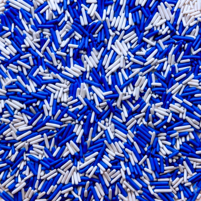 Bicolor Classic Sprinkles (Dark Blue/White)