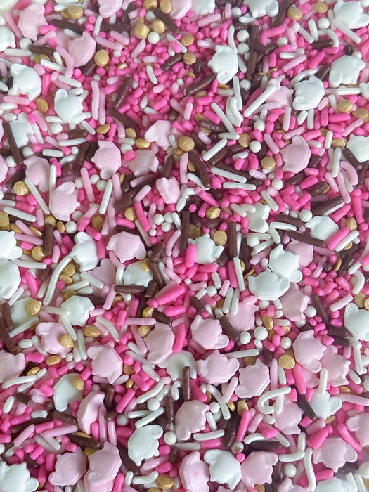 Tea Party Cake Decoration Sprinkle Mix (Pink) - 4oz