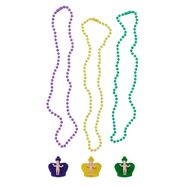 Mardi Gras King Sanding Sugar DecoKit (Beads & Babies)