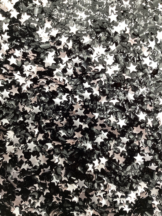 Gold Star Flake Confetti Sprinkles (Black) - 0.15ozEdible Cake