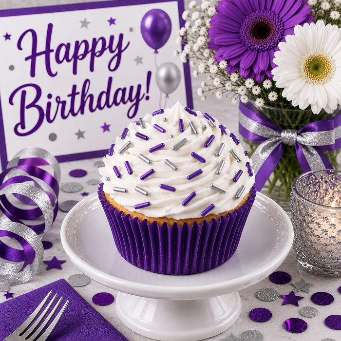 Bicolor Classic Sprinkles (Purple/Silver)