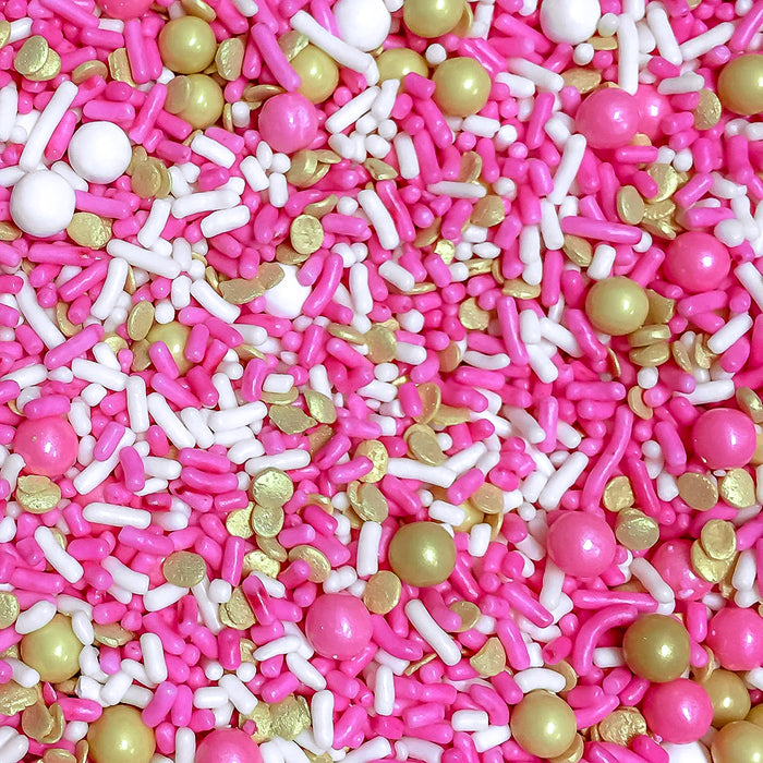 Shabby Sprinkle Mix (Pink/Gold) - 4oz