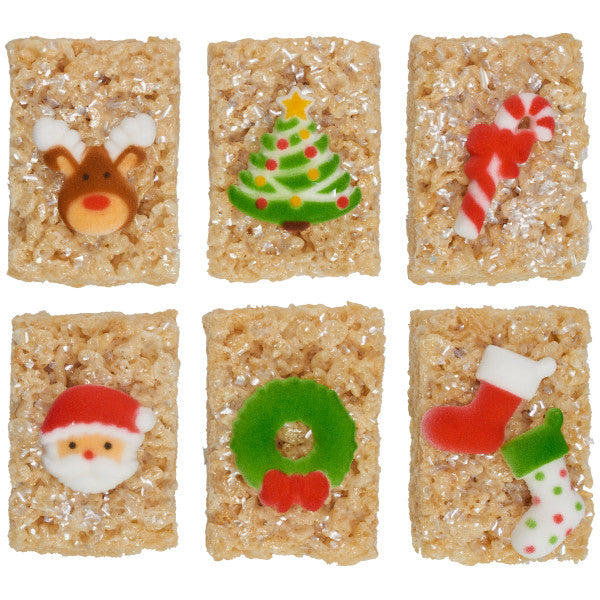 Christmas Holly Jolly Edible Icing Toppers 12ct, Asstd.