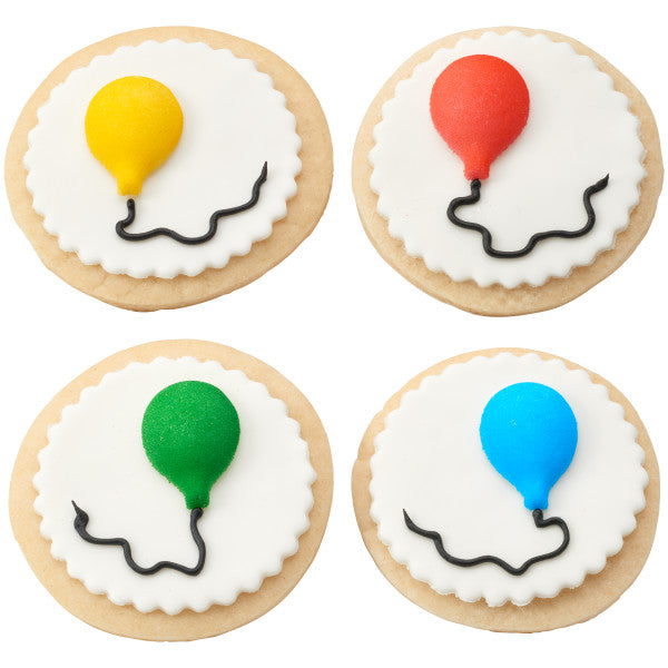 Bold Balloon Edible Icing Toppers - 12ct, Asstd.