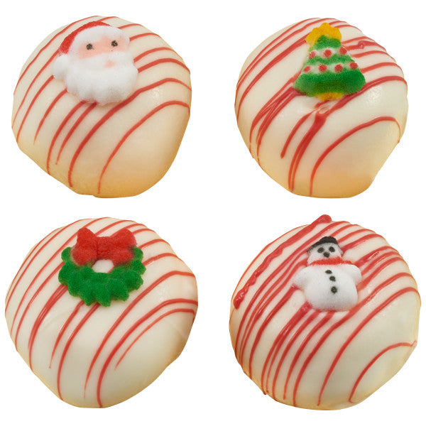Christmas Charms Edible Icing Toppers  12ct, Asstd.