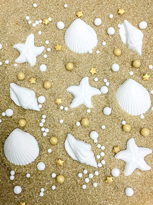 Beach Edible Sand Seashells Sugar Combo Mix
