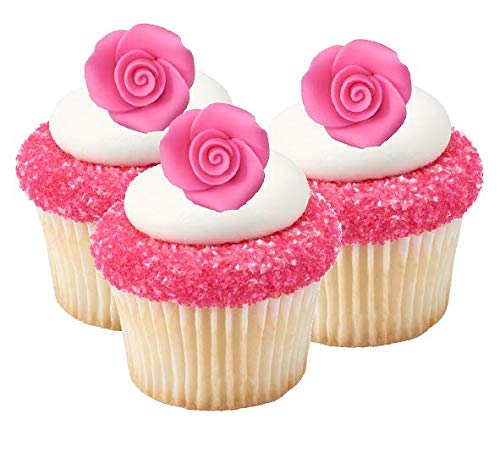 Rose Flower Decorative Sugars (Pink) - 6ct