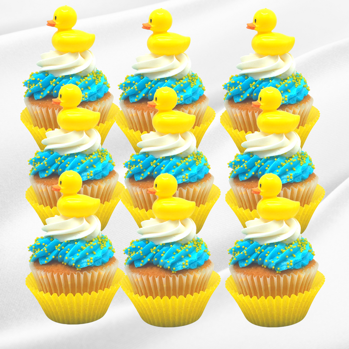 Yellow Duck Dessert Decoration Cupcake Topper Picks - 12ct