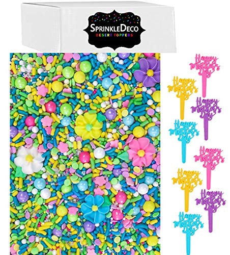 Happy Mother's Day Spring Flowers Cupcake Sprinkle Kit 12ct Assorted