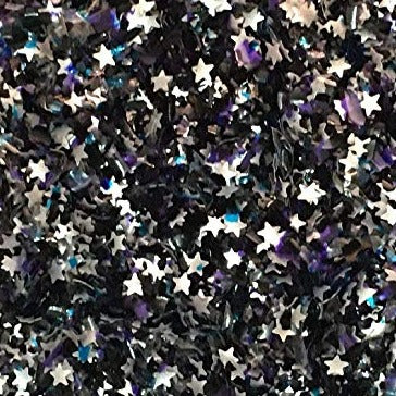 Galaxy Silver Star Sparkle Flakes Confetti Sprinkles (Galaxy) - 0.15oz
