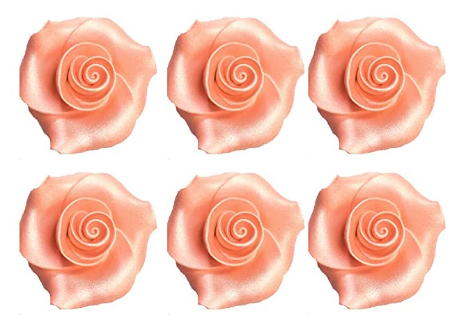 Rose Flower Decorative Icing (Rose Gold) - 6ct
