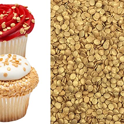 Gold Edible Sequin Confetti Sprinkles Quins for Cakes and Cupcakes 4 o –  CakeSupplyShop