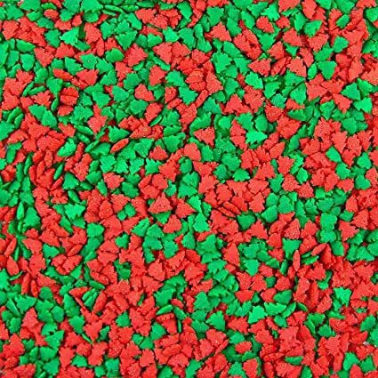 Christmas Tree Bicolor Confetti Sprinkles (Red/Green) - 4ozEdible Cake ...