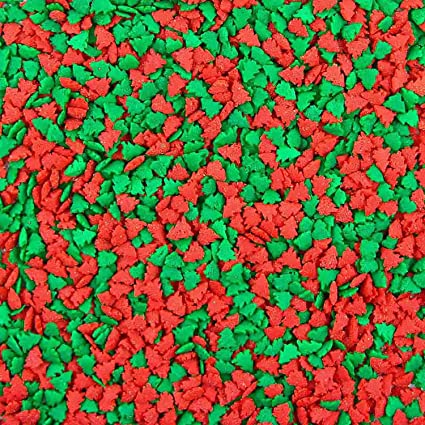 Christmas Tree Bicolor Confetti Sprinkles (Red/Green) - 4oz