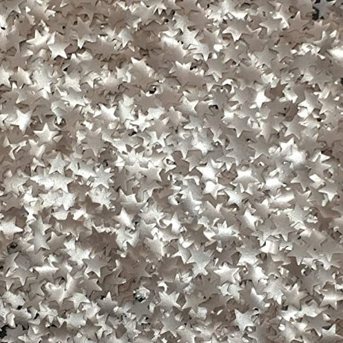 Metallic Silver Stars Flake Confetti Sprinkles - 0.15oz