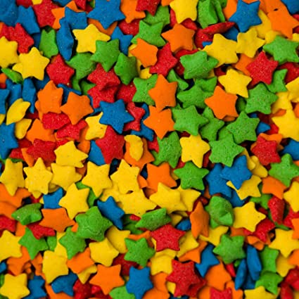 Star Confetti Sprinkles (Rainbow) - 4oz
