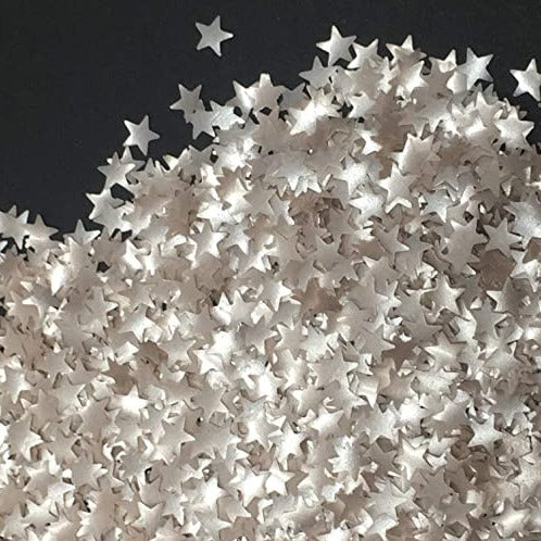 Metallic Silver Stars Flake Confetti Sprinkles - 0.15oz