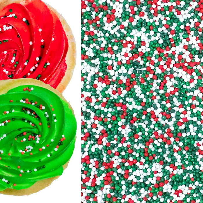 Christmas Nonpareil Sprinkles - 4oz