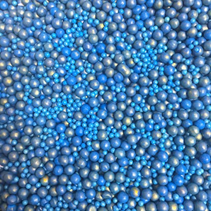 Rustic Edible Sugar Pearl Mix (Blue) - 4oz