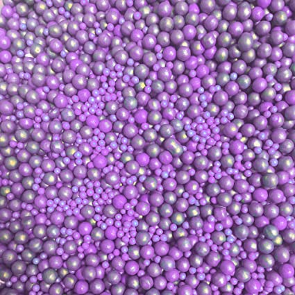Rustic Edible Sugar Pearl Mix (Purple) - 4oz
