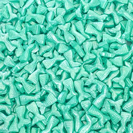 Teal Mermaid Tail Shaped Candy Sprinkles