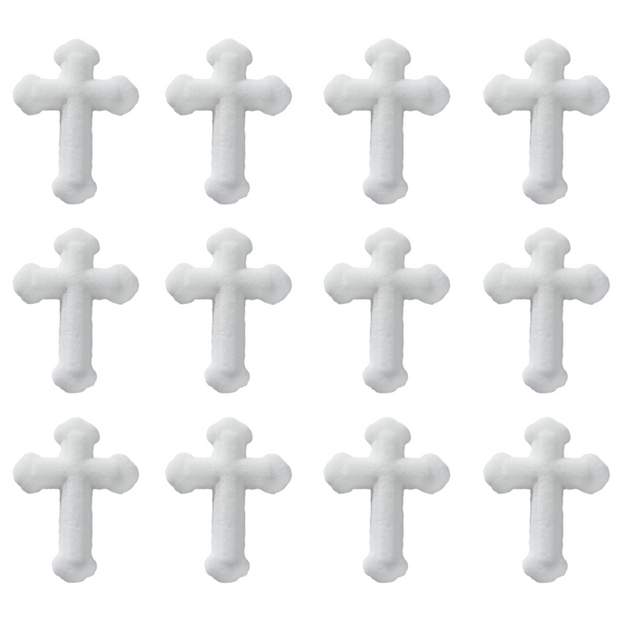 Cross Decorative Sugars (White) - 12ct
