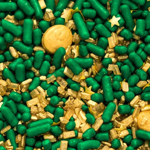 Emeral Green And Gold Cupcake Cake Decoration Confetti Sprinkles Cake Cookie Icecream Donut Jimmies Quins 6oz