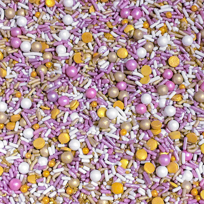 Sprinkle Deco® Purple and Gold Crown Edible Decoration Confetti Sprinkles  Cake Cookie Cupcake IceCream Donut Quins 4oz 