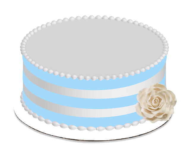Edible Cake Decoration Ribbon Frosting Sheet - Light Blue