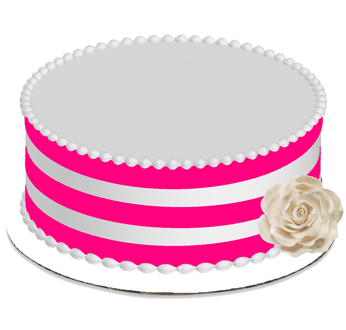 Edible Cake Decoration Ribbon Frosting Sheet - Hot Pink