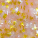 Light Pink Glitter Flakes With Gold Stars Metallic Edible Shimmer Sparkle Glitter For Cakes And Cupcakes 2oz Jar