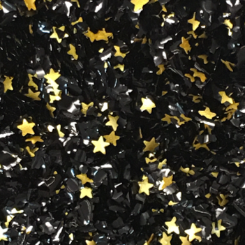 Gold Star Flake Confetti Sprinkles (Black) - 0.15ozEdible Cake Supplies  Cookie Cupcake Cake pop Ice-cream Dessert icing Decoration — SprinkleDeco
