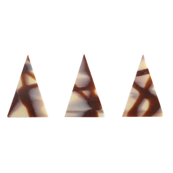 Geometric Flair Fine Chocolate Edible Dessert Decoration Chocolate Triangle 12ct