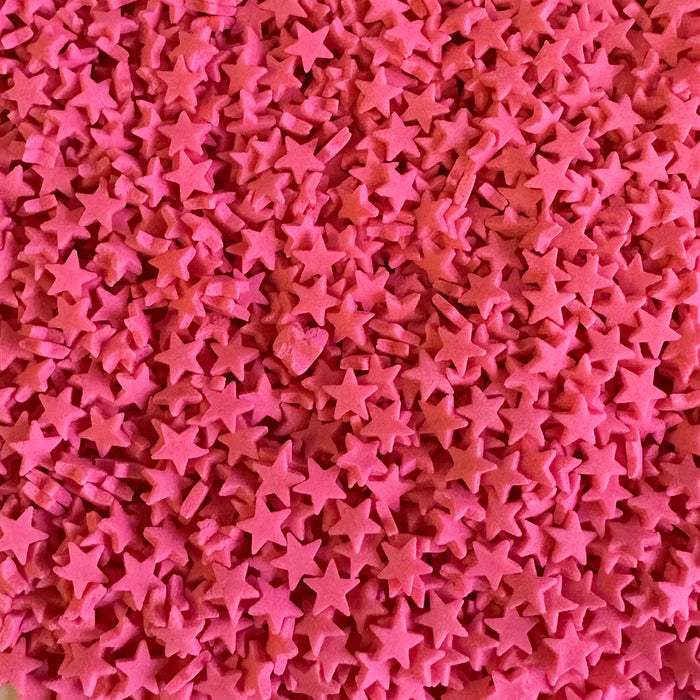 Pink Star Shaped Confetti Sprinkles