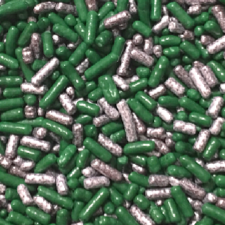 Green And Silver Cake Pop Cookie Cupcake Cakes Edible Confetti Decorations Sprinkles Desert Jimmies Toppers 6oz