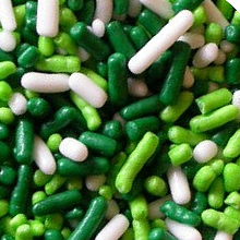 White Lime And Green Cake Pop Cookie Cupcake Cakes Edible Confetti Decorations Sprinkles Desert Jimmies Toppers 6oz
