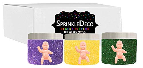 Mardi Gras King Sanding Sugar DecoKit (White Babies)