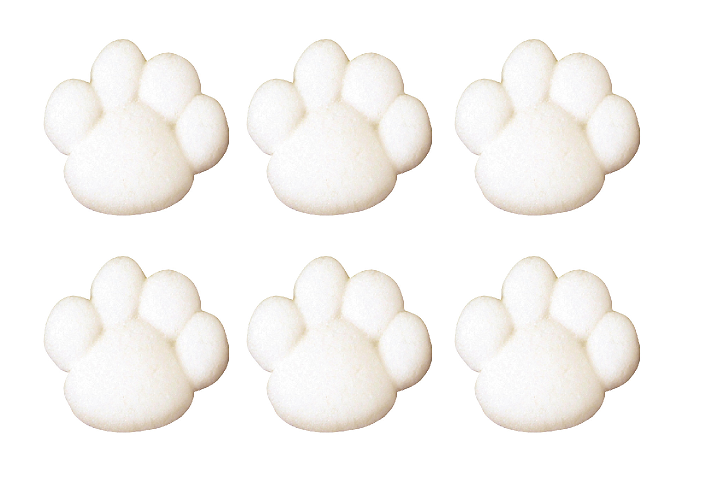 Dog Paw Decorative Sugars (White) - 12ct, Asstd.