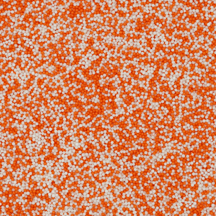 Bicolor Nonpareil Sprinkles (Orange/White)