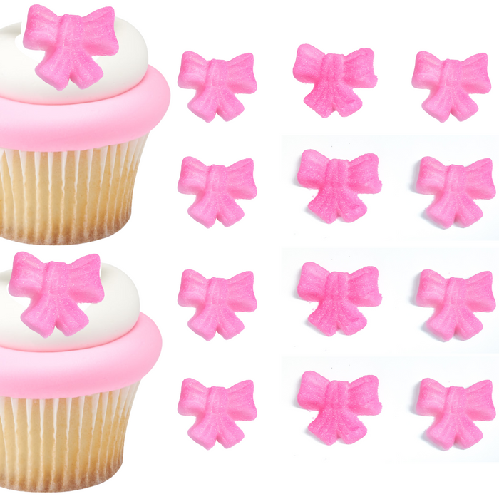 Pink Bow Decorative Sugars (Pink) - 12ct
