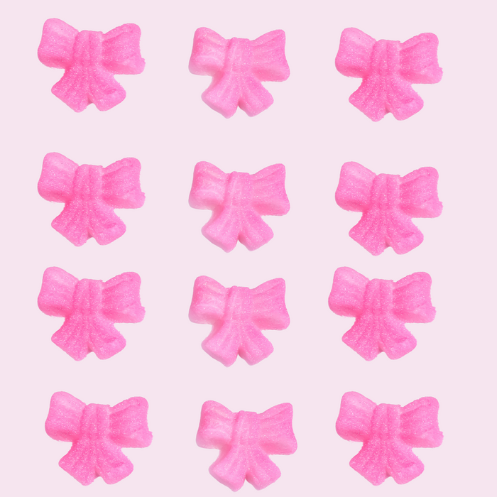 Pink Bow Decorative Sugars (Pink) - 12ct