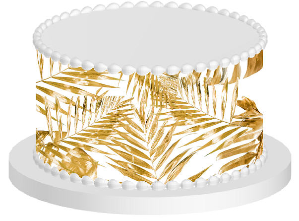 Gold Leaves Edible Cake Decoration Wrap