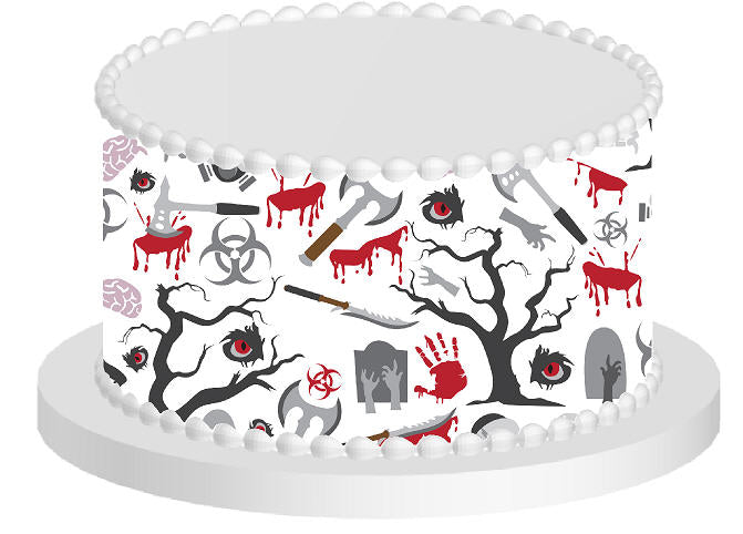 Haunted Forest Edible Cake Decoration Wrap