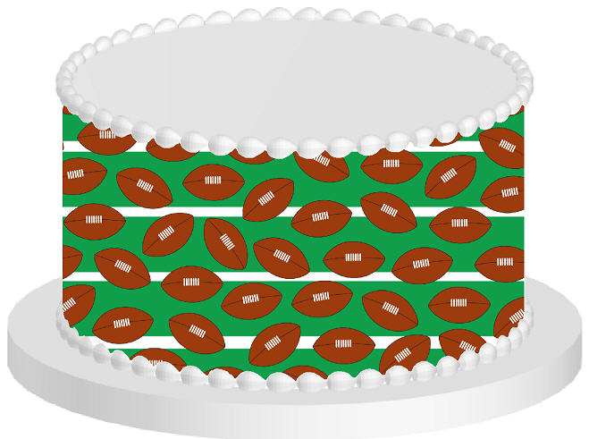 Footbll Edible Cake Decoration Wrap