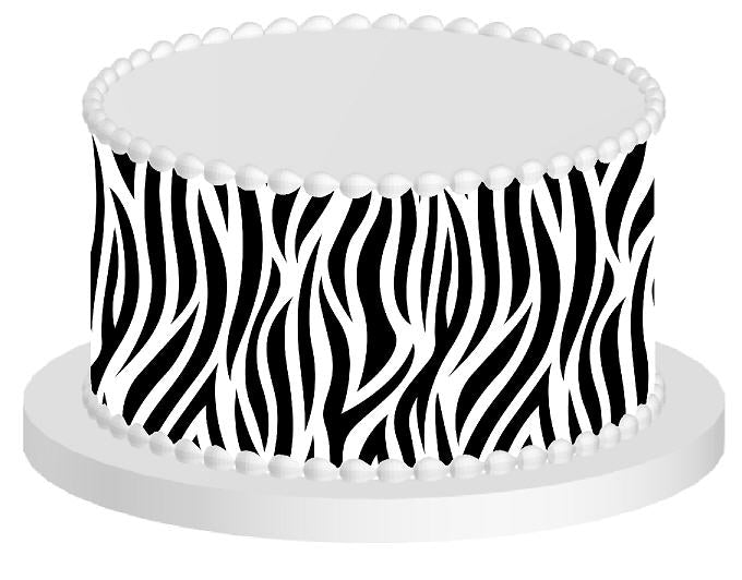 Zebra Print Edible Cake Decoration Wrap