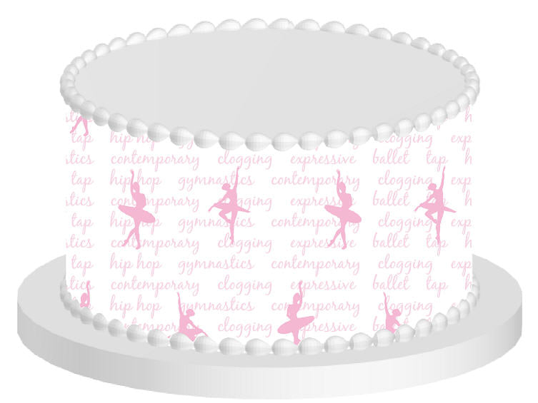 Ballerina Ballet Dancers Edible Cake Decoration Wrap