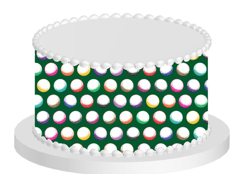 Golf Balls Marble Edible Cake Decoration Wrap