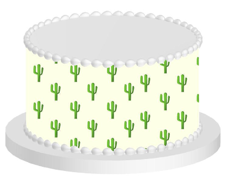 Cactus Edible Cake Decoration Wrap